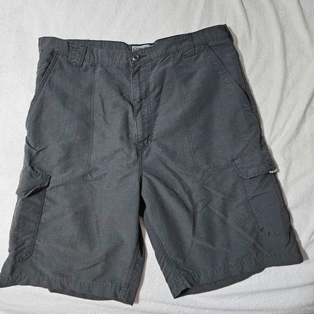 Grey Wrangler Cargo Shorts